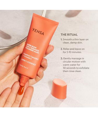 YENSA Superglow Radiance Polishing Face Mask - Exfoliating Pumpkin & Turmeric with 8 Korean Superfoods | International Shipping Available - Buy Online on GoSupps.com
