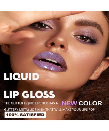 Glitter Lip Gloss | Shimmer Holographic & Sparkly Finish | Long Wear Waterproof 3D Lip Gloss | Buy Now - Buy Online on GoSupps.com