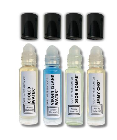 Replicant Cologne For Men - Mini Perfume Set Fragrance Body Oil Sample Cologne for Men Roller Perfume Man Perfume 4 Pc (Fresh Set)