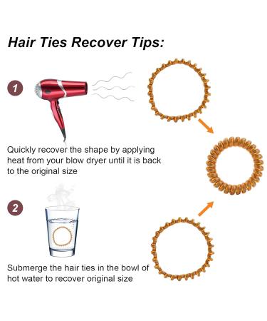 Spiral Hair Ties - 10 Pack Kink-Free Colorful Coil Ponytail Holders for All Hair Types - Buy Online on GoSupps.com