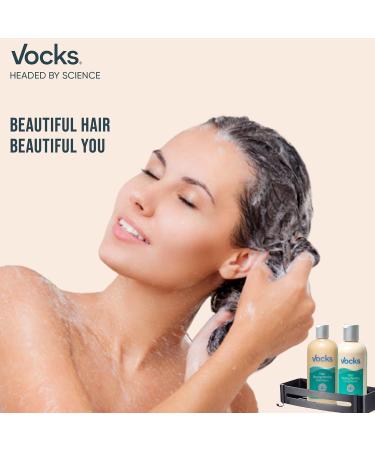 Vocks Hair Strengthening Shampoo & Conditioner - DHT Blocker for Hair Loss & Thinning - All Hair Types - Unisex - 8.5oz - International Shipping Available - Buy Online on GoSupps.com