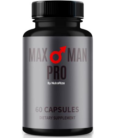 NutraRize Max Man Pro Capsules Premium Formula for Men All-Natural Blend to Support Male Performance Stamina and Fitness MaxManPro Health Pastillas Reviews (60 Capsules)