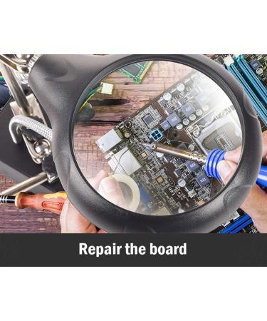 Glass with 5 Bright LED - Desktop Magnifier 2.5/7.5 / 10x HD Lighting for Reading Books Pages Magazines Newspapers and Map Magnifiers Made in China - Buy Online on GoSupps.com