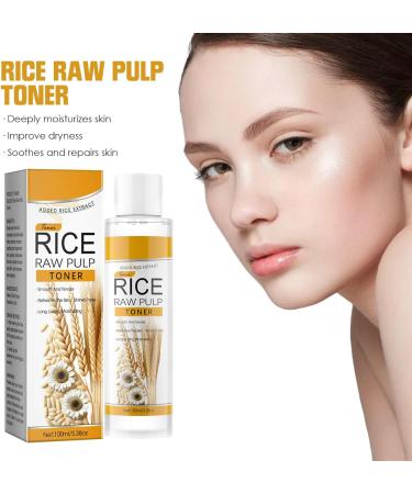 Rice Toner 100ml - Rice Water for Face Hyaluronic Acid Smoothening Firming Moisturizing Rice Water Toner - Hydrates and Shrinks Pores Ideal for All Skin Types Long-Lasting Moisturization - Buy Online on GoSupps.com