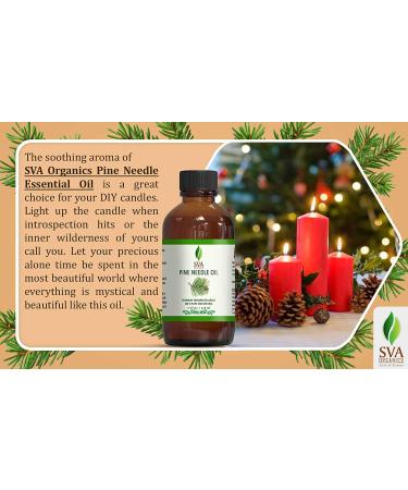 SVA ORGANICS Pine Needle Essential Oil 4 OZ - 100% Pure Therapeutic Grade for Skin & Hair Care - Buy Online on GoSupps.com