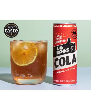Lo Bros Kombucha Cola 12x 250ml - Vegan, Gluten-Free, Low Sugar with Live Cultures - Buy Online on GoSupps.com