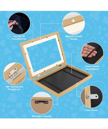 Buy Cezlstesy A4 Childrens Picture Frames - 2-Piece Hinged Wooden Art Display for 150 Drawings - Buy Online on GoSupps.com