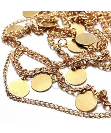 Wekicici Boho Gold Disc Tassel Hair Band for Women and Girls - Coin Headpiece for Parties and Costumes - Buy Online on GoSupps.com