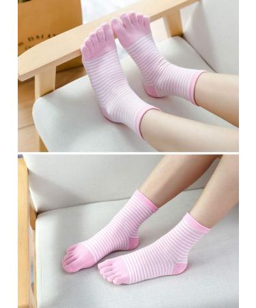Shop Funny Mogao Caves Toe Socks for Women - Colorful Cotton Five Fingers Sports Socks | Breathable Striped Cat Pattern | EU Sizes 35-41 - Buy Online on GoSupps.com