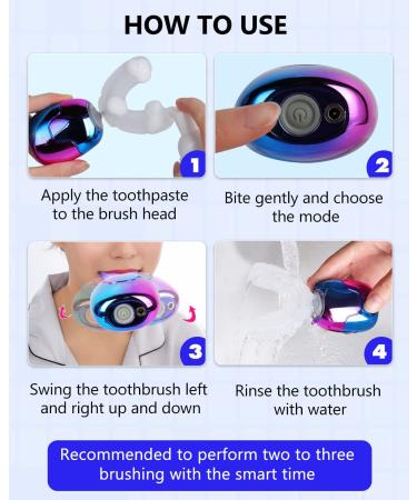 Ultrasonic Electric Toothbrush for Adults | Automatic 360 Toothbrush with LED Light | Hands-Free & Rechargeable | Teeth Whitening | IPX7 Waterproof | Gradient Color - Buy Online on GoSupps.com