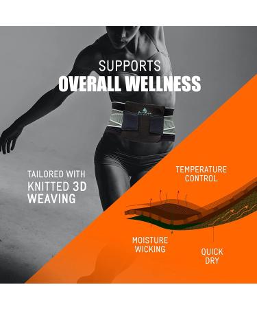 AllyFlex Sports Lumbar Support Ergonomic Back Brace for Men & Women | XL/XXL Pain Relief & Lightweight Design for Back Support - Buy Online on GoSupps.com