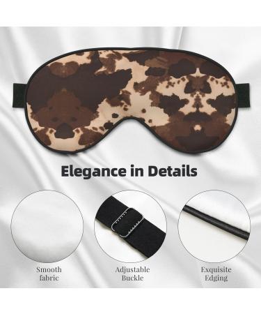 Brown Cowhide Art Print Eye Mask - Soft Sleep Mask for Men & Women - Perfect for Travel & Sleep - Buy Online on GoSupps.com