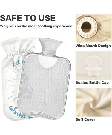 Naanle Vintage Sea Anchor Hot Water Bottle - 1L Transparent Cover for Pain Relief & Therapy | Ideal for Bed Hands & Feet - Buy Online on GoSupps.com