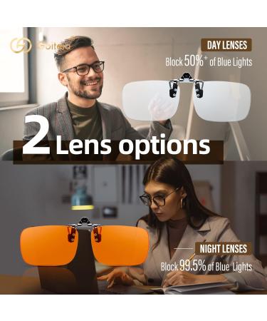 Goiteia Blue Light Filter Gaming Glasses Clip-On | 380-500nm | Flip-Up 50% Clear - Perfect for Gamers & Esports Accessories - Buy Online on GoSupps.com