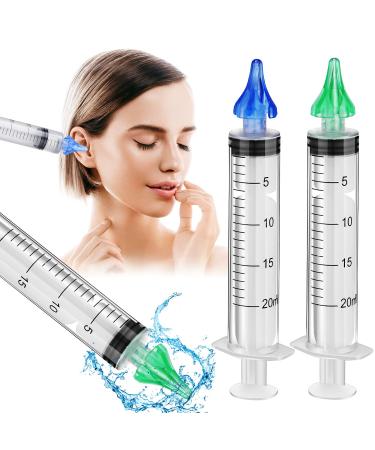 2 Pieces Ear Wax Cleaner Syringe Tip Ear Wax Flusher Tool Ear Wax Remover Ear Irrigation Syringe for Ear Cleaning and Irrigation of Humans 20 ML - Buy Online on GoSupps.com