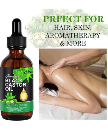 Jamaican Black Castor Oil Black Castor Oil 100% Pure Natural Castor Oil Organic Treatment for Damaged Hair & Dry Skin Cold Pressed Oil for Hair Growth Eyebrows Eyelashes (60ml W/Gua Sha Tools) - Buy Online on GoSupps.com