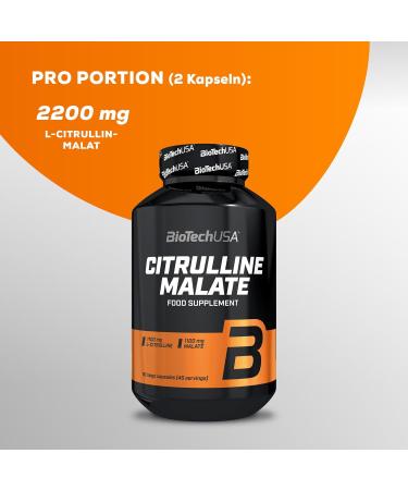 BiotechUSA Citrulline Malate Capsules | 90 Count | Endurance & Training Support for Athletes | L-Citrulline & Apple Acid - Buy Online on GoSupps.com
