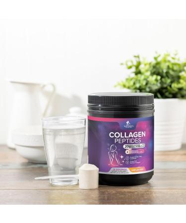 Collagen Peptides Powder 20g - Hydrolyzed Type 1 & 3 Collagen Powder & Hyaluronic Acid - Vital Support for Nails Skin & Joints - Zero Sugar Unflavored for Women & Men Bottled in USA - 28 Servings - Buy Online on GoSupps.com
