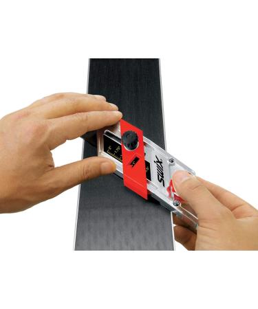 Swix Adjustable Aluminum Base Edge File Guide (0.5-2 Degrees) - Red/Silver | For Skis and Snowboards - Buy Online on GoSupps.com