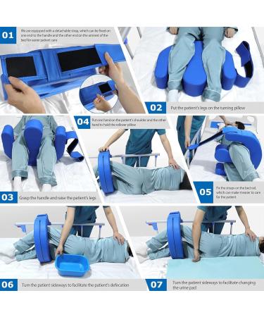 U-Shaped Patient Rotate Device - Multifunctional Care Tool for Paralyzed Patients - High Density PU Leather & Sponge - Removable with Straps - Buy Online on GoSupps.com