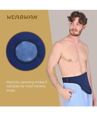 Shop XL Dark Blue Colostomy Bag Covers for Men & Women | Comfortable Ostomy Belt Abdomen Support - Buy Online on GoSupps.com