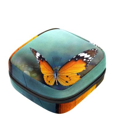 Sanitary-napkettes-storage bag flying monochrome tiger butterfly natural painting menstrual cup portable women's bandages storage bags female menstruation