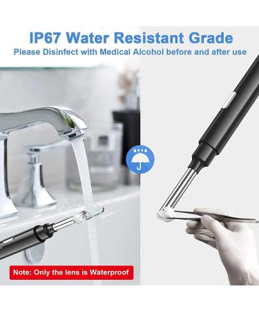 Ear Wax Removal Kit with 1080P HD Camera, 6 LED Lights, IP67 Waterproof - Wireless Ear Endoscope for iPhone, iPad & Android - Black - Buy Online on GoSupps.com