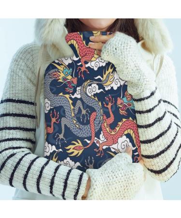 Dragon Hot Water Bottle with Fluffy Cover - 2L for Kids & Adults | Cozy Nights & Pain Relief - Buy Online on GoSupps.com