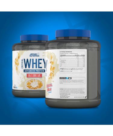 Applied Nutrition Critical Whey Protein Powder 2kg - High Protein Muscle Building Supplement with BCAAs & Glutamine - Cereal Milk Flavor - 67 Servings - Buy Online on GoSupps.com