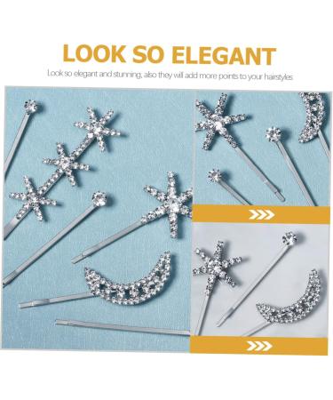 Mikinona 1 Set Fringe Bobby Pin Hair Accessories Wedding Hair Accessories for Women Side Clip Rhinestone Barrettes Girl Hair Clips Hair Barrette Hair Clips Star Hair Clip Alloy - Buy Online on GoSupps.com