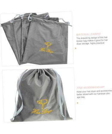 Outanaya Fabric Hair Dryer Travel Pouch Grey Hair Dryer Bag Drawstring Hair Dryer Bag - Buy Online on GoSupps.com