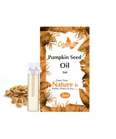 Crysalis Pumpkin Seed (Cucurbita) Oil |100% Pure & Natural Undiluted Essential Oil Organic Standard | Boost Hair Care for Eyelashes Eyebrows & Hair | Aromatherapy Oil | 3ml