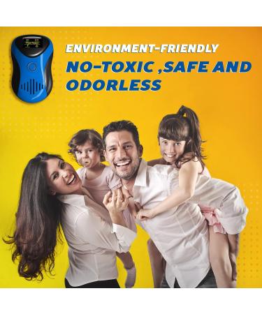 2023 Powerful Ultrasonic Pest Repeller with LCD - Indoor/Outdoor Rodent Control - Electronic Rat, Mouse, Bat, Squirrel Repellent - Electromagnetic Waves - Blue - Buy Online on GoSupps.com