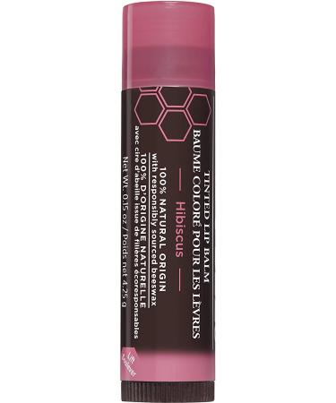 Burt's Bees Tinted Lip Balm Hibiscus - 0.15 oz | Natural Moisturizing Color - Buy Online on GoSupps.com
