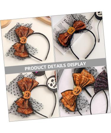 FRCOLOR Halloweens Day Accessories Halloween Headband Photo Prop Pumpkin Hair Band Pumpkin Bow Headband Masquerade Party Head Boppers Halloween Costume Headband Veil Hair Band Metal - Buy Online on GoSupps.com
