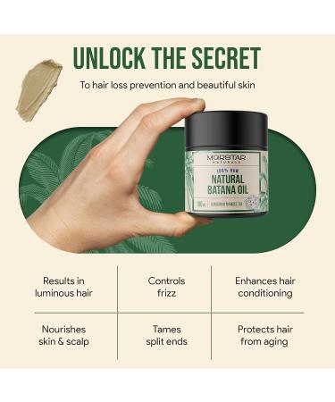 Batana Oil - Dr. Sebi Approved Raw Batana Oil for Hair Growth - 3.4 oz | Buy Internationally - Buy Online on GoSupps.com