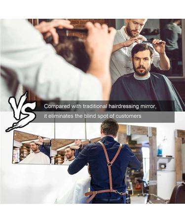 DQinLit Rechargeable Barber Mirror Light with LED Lights - 3 Way Self Hair Cutting System for Shaving, Grooming, and Makeup - Buy Online on GoSupps.com