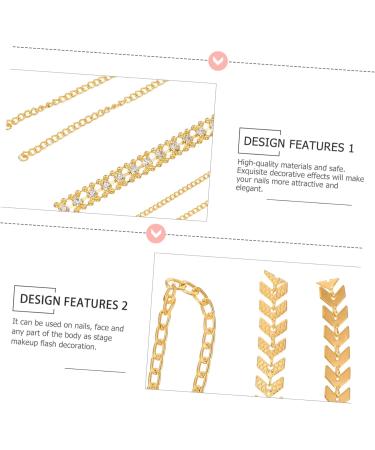 1 Box Nail Art Accessories Nail Decorations Metal Chain for Nail Punk Jewelry Nail Chains for Nail Art Metal Nail Stud Nail Monomer Dish Copper The Chain Decorative Nails - Buy Online on GoSupps.com