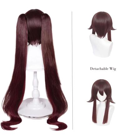 Uniquebe Game Anime Cospaly Wig with Elf Ears & Hair Net for Halloween Costume Hutao - Buy Online on GoSupps.com