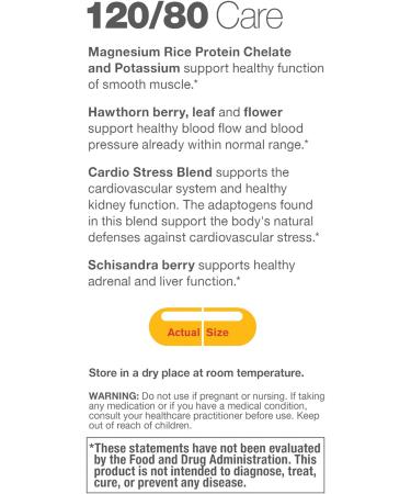 Redd Remedies 120/80 Care Natural Blood Pressure Formula - 60 Capsules - Buy Online on GoSupps.com