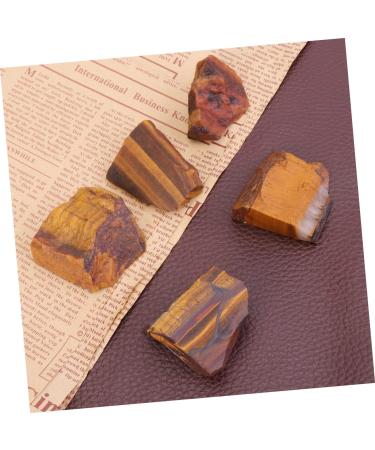 KOMBIUDA Rock Mineral 5pcs Tigers Tigers Eye Stone Eye Gemstone African Decor Natural Tiger's Eye African Gemstone Rock As Shown Size 2 - Buy Online on GoSupps.com