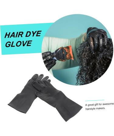 GLEAVI 3 Pairs Black Gloves Black Rubber Gloves Reusable Hair Dye Glove Shampoo Particles Man Non-slip - Buy Online on GoSupps.com