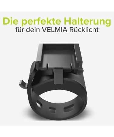 VELMIA Bicycle Light Mount Set - Front & Rear Replacement Rubber Mount for Optimal Visibility - Buy Online on GoSupps.com