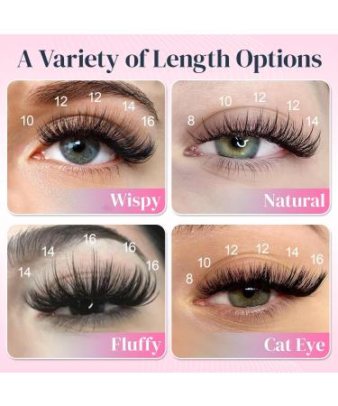 Lash Extension Kit 280Pcs | Mixed 8-16mm Eyelashes with Bond Seal & Applicator | I Slay 30D 40D | Natural Lash Clusters for Stunning Volume - Buy Online on GoSupps.com