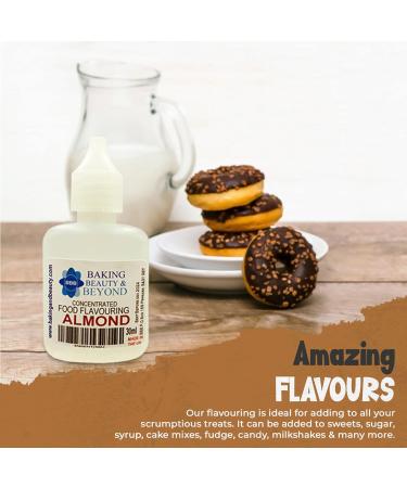 Baking Beauty and Beyond Concentrated Food Flavouring Oil - Dozen of Professional Quality Food Grade Flavouring Oil for Candy Making Baking Cooking Lip Balm and Lip Gloss - Almond (50ml) - Buy Online on GoSupps.com
