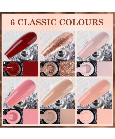 LKE Gel Nail Polish Kit with 72W UV Lamp | 6 Classic Red Colors | Glossy & Matte Top/Base Coat | Manicure DIY Set for Women - Buy Online on GoSupps.com