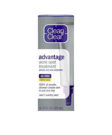 Clean & Clear Advantage Acne Spot Treatment Gel Cream with 2% Salicylic Acid Acne - .75 oz