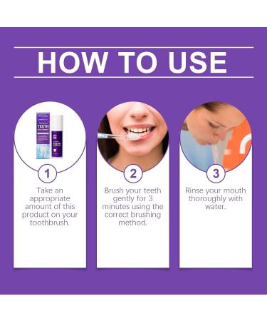 Purple Teeth Whitening Toothpaste Purple Whitening Toothpaste Gentle Teeth Stain Remover Brighten & Refresh 2025 - Buy Online on GoSupps.com
