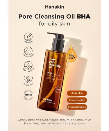 Hanskin BHA & Vitamin C Exfoliating Duo BHA Pore Cleansing Oil & Vitamin C Powder Cleanser | Oil Control Blackhead Care & Radiant Glow for Oily & Combination Skin | Korean Skincare Set K-Beauty - Buy Online on GoSupps.com