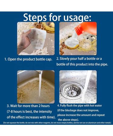 Pipeline Dredging Agent Momeng Kitchen Unblocker Toilet Unblocker Drain Unblocker Foaming Sink And Drain Cleaner Kitchen Toilet Pipe Dredging 500ML (300ML-2PCS) - Buy Online on GoSupps.com